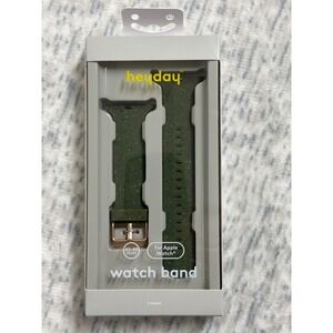 Heyday Apple Watch Band 42-49mm Dark‎ Green Speckled Rose Gold Buckle NEW